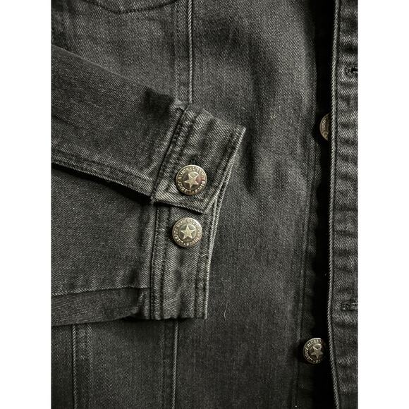 Liberty Blues 2X Black Denim Jacket Big & Tall Oversized Trucker Barn - Picture 3 of 7